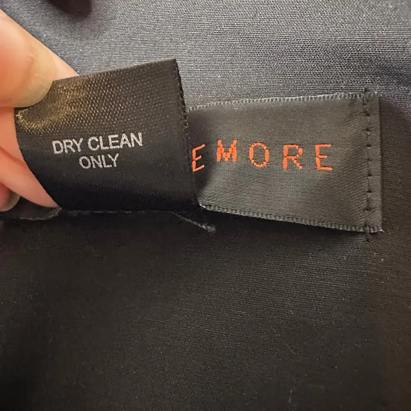 Nina McLemore Size 8 Black Open Front Blazer Contrasting White Stitching - Picture 5 of 7